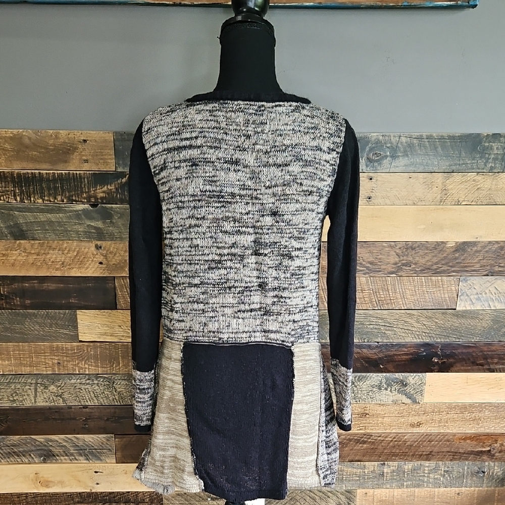 Style & Co. Women's Patchwork Sweater - Black, Gray, Cream - Picture 6 of 9